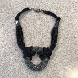 Black statement necklace